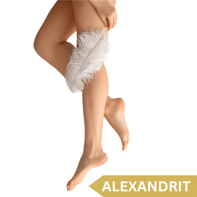Alexandrit-Laser Haarentfernung. Unterschenkel + Intim Paket + Achseln